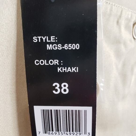 Wicked Stitch Flat Front Belted Khaki Shorts Size 38 NEW - Picture 5 of 9